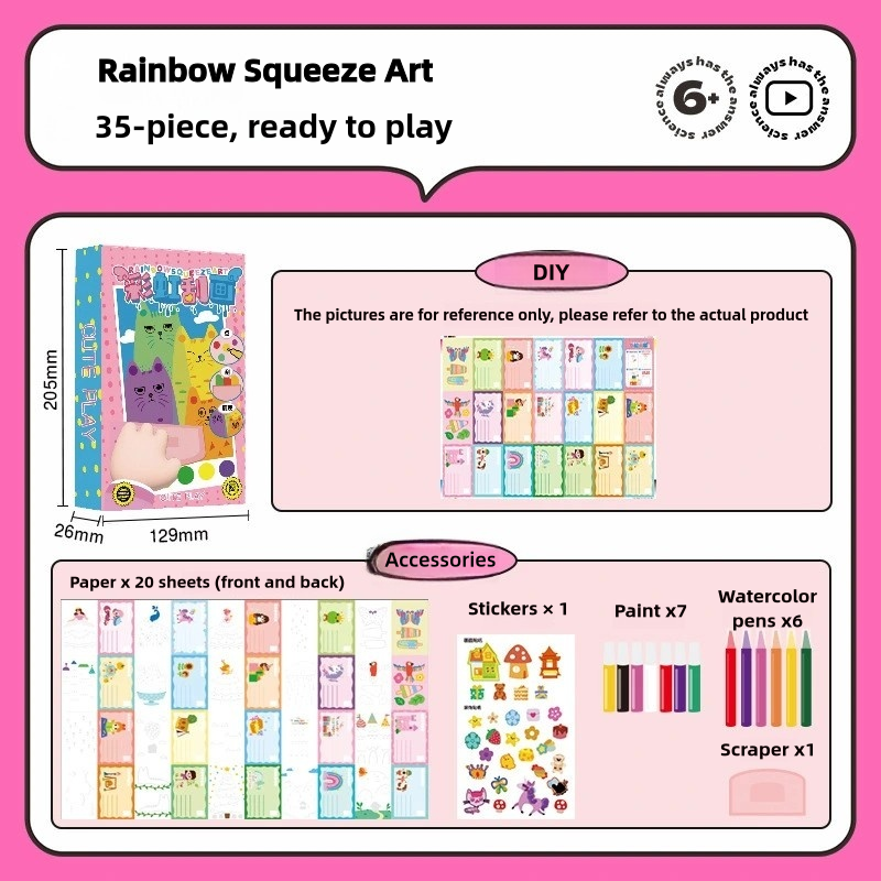 Rainbow Squeeze Art for Kids