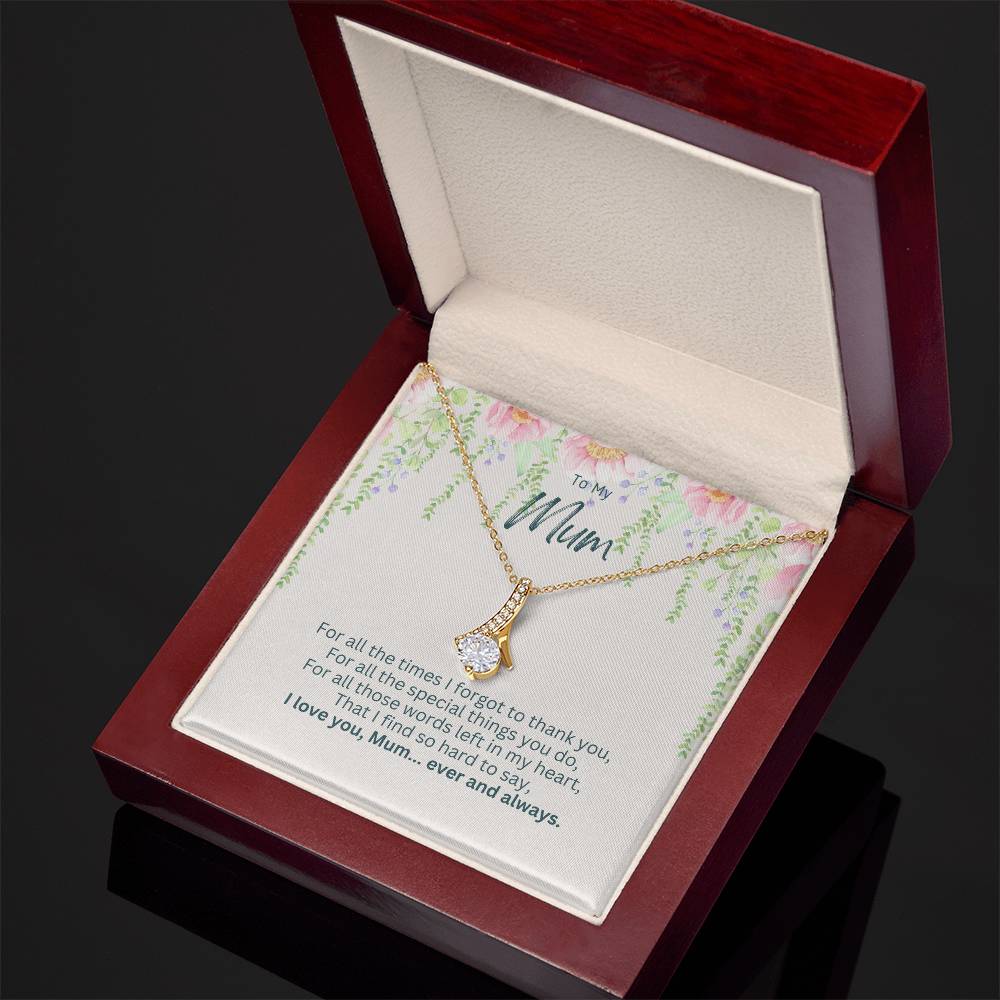 Pendant Necklace to Loving Mum - with Luxury Box