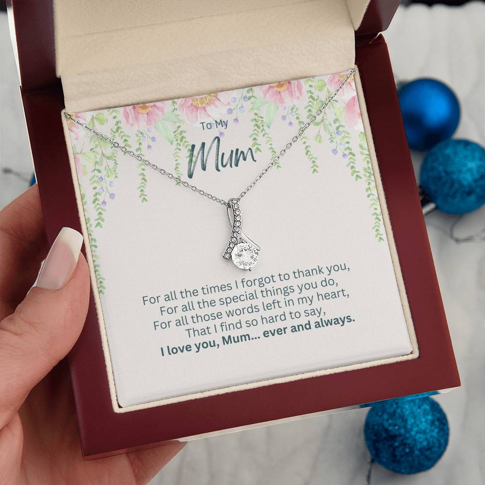 Pendant Necklace to Loving Mum - with Luxury Box