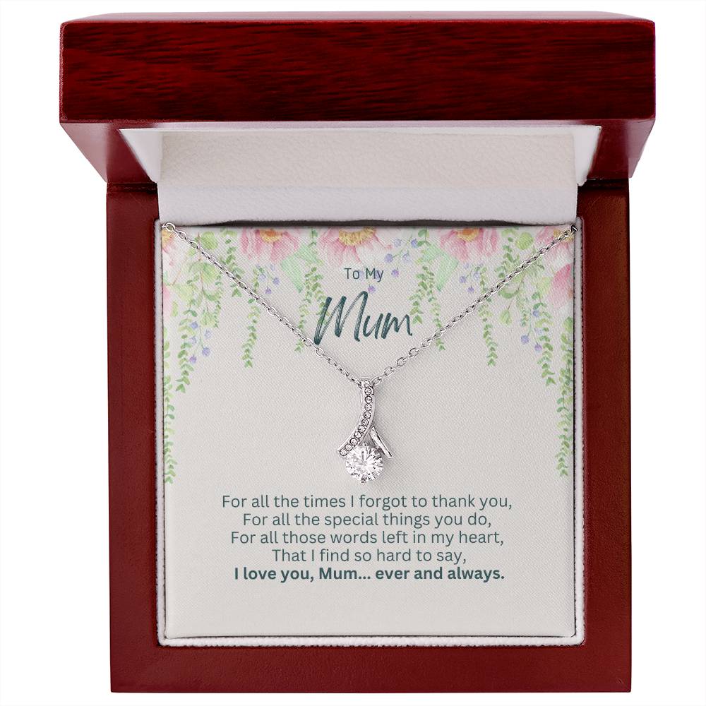 Pendant Necklace to Loving Mum - with Luxury Box