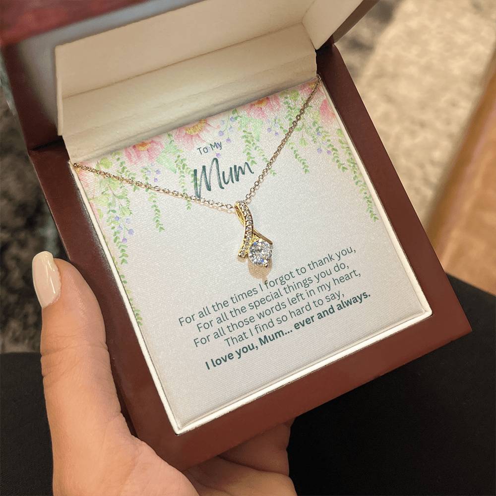 Pendant Necklace to Loving Mum - with Luxury Box